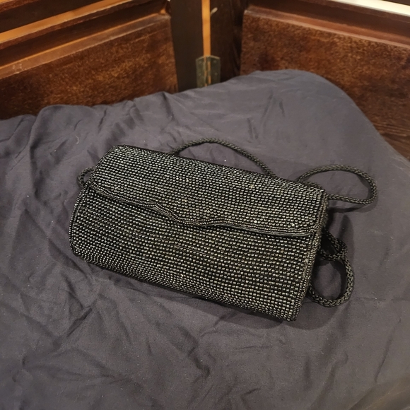 Lord & Taylor Handbags - Lord & Taylor Black Beaded Wristlet